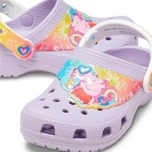 CROCS Kids Lavender Sandals with Colorful Strap